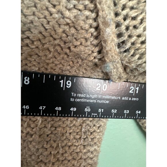 Sonoma Women’s L Tan Cable Knit Sweater Cozy Classic Preppy Fall Winter Neutral - Picture 5 of 7